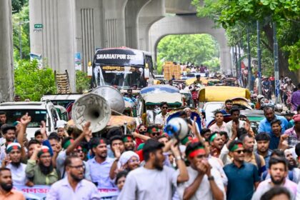 Protests have become part of daily life in Bangladesh's capital, with residents either tak