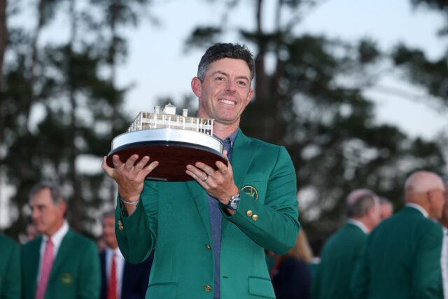 Rory McIlroy celebrateas winning the Masters last month. He will play in the Australian Op
