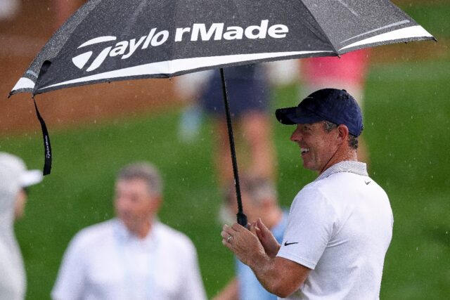 World number two Rory McIlroy, the reigning Masters champion from Northern Ireland, stands