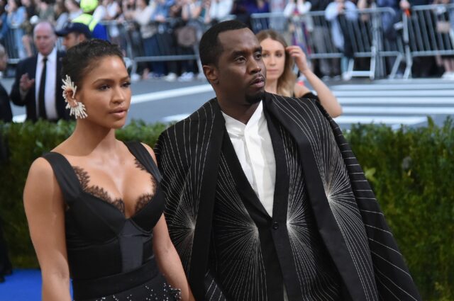 Sean 'Diddy' Combs (R) and Cassie Ventura in 2017, before she publicly accused him of sexu