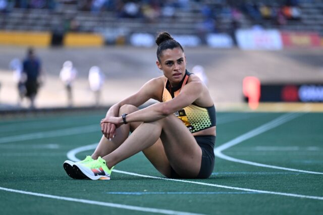 Sydney McLaughlin-Levrone finished fifth in the 100m hurdles at the Philadelphia Grand Sla