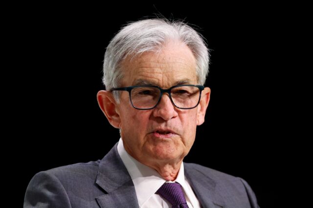 US President Donald Trump has frequently criticized Fed Chair Jerome Powell, seen in Chica