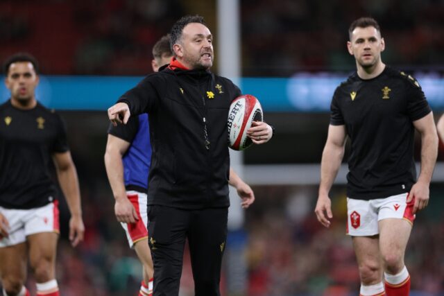 Wales Interim head coach Matt Sherratt (C)