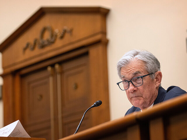 Federal Reserve Board Chairman Jerome Powell listens during a hearing of the House Committ