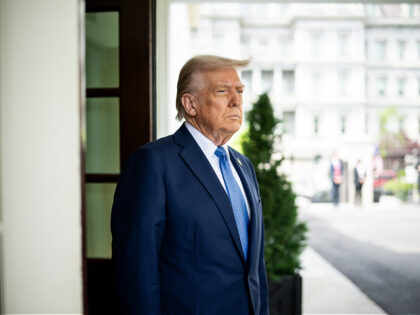 Europe - President Donald Trump greets Prime Minister Gahr Store of Norway, Thursday, Apri