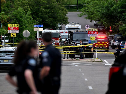 BOULDER, CO - JUNE 1: Law enforcement officials are on scene to investigate an attack on t