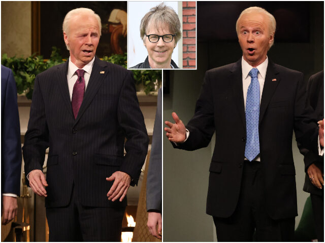 DanaCarveybidensnl SATURDAY NIGHT LIVE -- Episode 1871 -- Pictured: (l-r) James Austin Johnson as Donald Trum