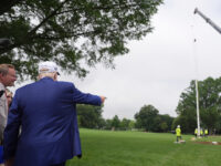 WATCH: Two Flagpoles — Gifts from Donald Trump — Go Up on White House Lawn