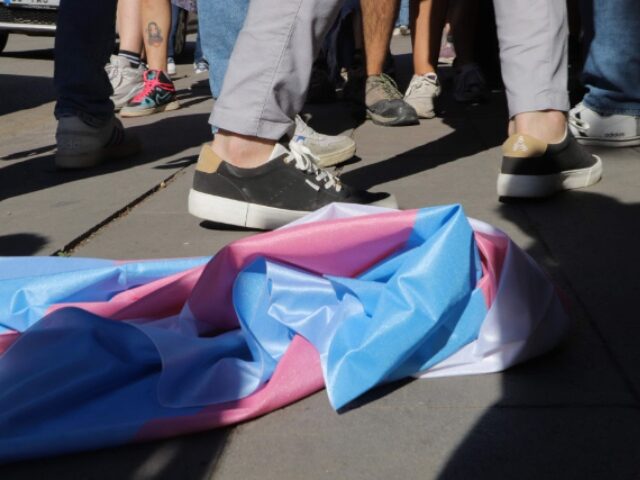ANKARA, TURKEY - 2022/07/05: A discarded LGBTI+ flag seen on the ground during the pride r
