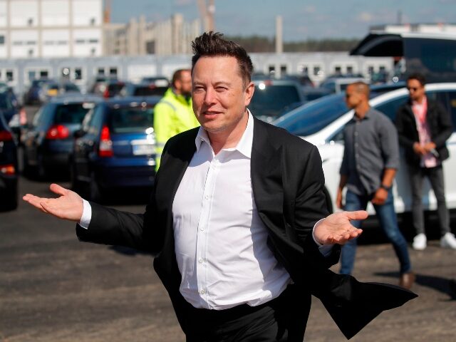 Elon Musk at Tesla event