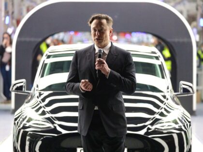 Elon Musk speaking in Germany