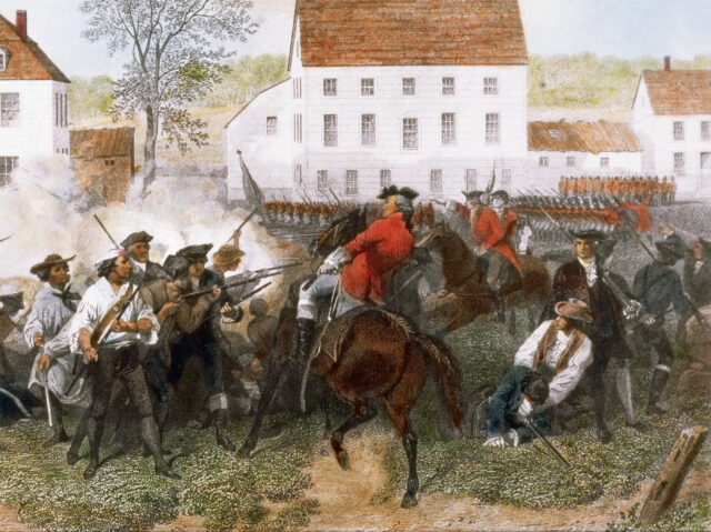 Engraving of the Battle of Lexington After Alonzo Chappel Engraving of the Battle of Lexington After Alonzo Chappel American colonists and British s