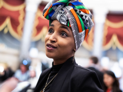 UNITED STATES - MARCH 4: Rep. Ilhan Omar, D-Minn., is seen before President Donald Trump's