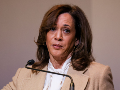 Dana Point, CA - April 03: Former Vice President Kamala Harris speaks at the Leading Women