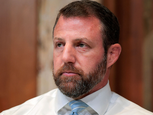 WASHINGTON, DC - APRIL 29: Sen. Markwayne Mullin (R-OK), chairman of the Senate Appropriat