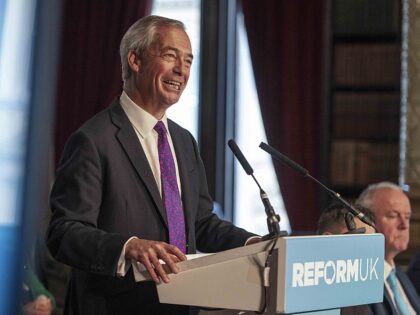 LONDON, UNITED KINGDOM - MAY 27: Reform UK leader Nigel Farage speaks during a press confe