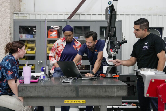 hc051625VenusAerospaceMilestone HOUSTON, TX - MAY 22: Venus Aerospace manufacturing engineers work on the Rotating Detonat