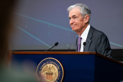 Jerome Powell, chairman of the US Federal Reserve, during the Federal Reserve IF 75TH Anni