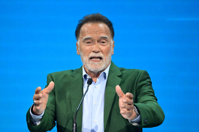 Austrian World Summit 2025 VIENNA, AUSTRIA - JUNE 03: Arnold Schwarzenegger gives his keynote speech during the Austr