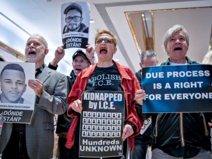 MANHATTAN, NEW YORK, UNITED STATES - 2025/06/09: Participants seen holding signs at the pr