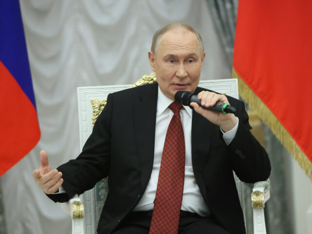 MOSCOW, RUSSIA - JUNE 12: (RUSSIA OUT) Russian President Vladimir Putin speaks during his