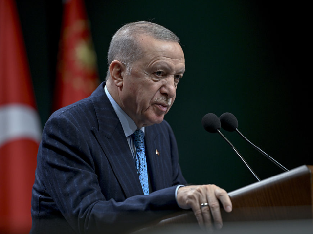 ANKARA, TURKIYE - JUNE 16: Turkish President Recep Tayyip Erdogan makes a statement to the