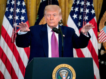 WASHINGTON, DC - JUNE 12: U.S. President Donald Trump takes questions after signing a seri