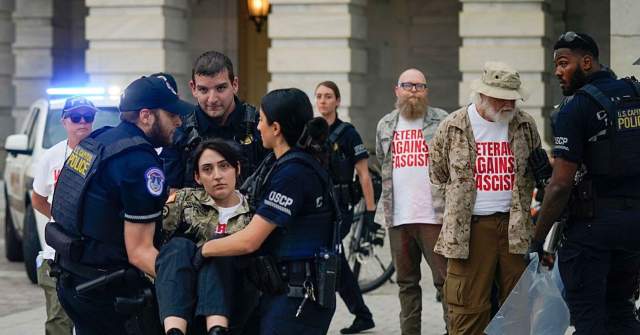VIDEO: 60 Arrested During Veterans' Anti-ICE and Anti-Military Parade Demonstration on Capitol Hill