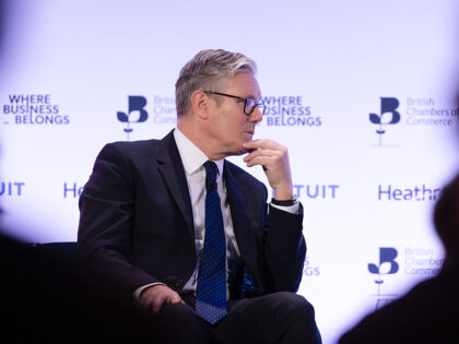 Keir Starmer, UK prime minister, at the British Chambers of Commerce (BCC) Global Annual C