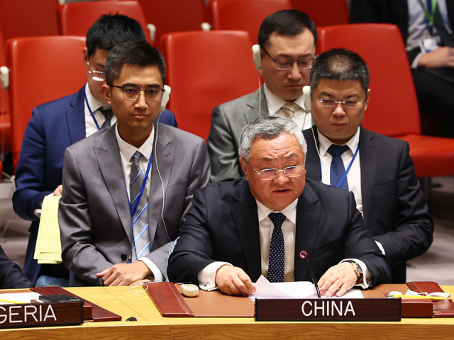 NEW YORK, NEW YORK - JUNE 22: Fu Cong, China's permanent representative to the UN, speaks