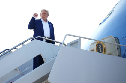 JOINT BASE ANDREWS, MARYLAND - JUNE 24: U.S. President Donald Trump boards Air Force One t