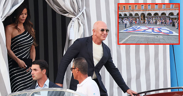 Report: Jeff Bezos, Lauren Sánchez, VIP Guests Forced to 'Run Away' from Venice Wedding Venue amid Rise in Protests