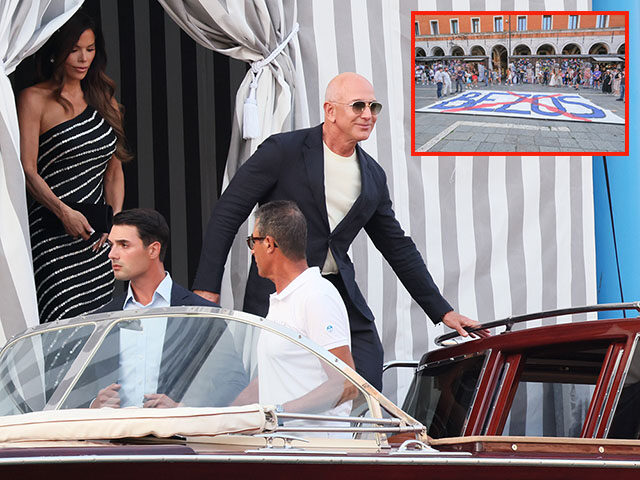 Report: Jeff Bezos, Lauren Sánchez, VIP Guests Forced to ‘Run Away’ from Venice Weddin