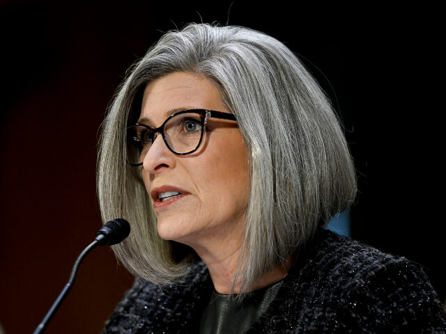 Joni Ernst Senator Joni Ernst, a Republican from Iowa, introduces Tulsi Gabbard, former US Representa