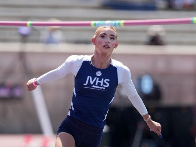 Kirby Lee_Getty Images (3) CLOVIS, CALIFORNIA - MAY 30: Transgender athlete AB Hernandez of Jurupa Valley competes in