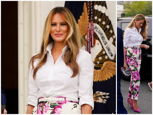 Fashion Notes: Melania Trump Hosts White House Picnic in Fuchsia Dolce & Gabbana