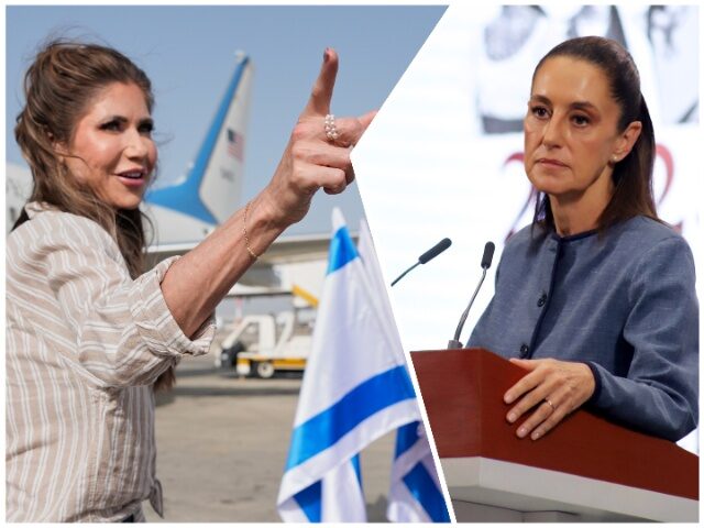 DHS Secretary Kristi Noem and Mexican President Claudia Sheinbaum DHS Secretary Kristi Noem and Mexican President Claudia Sheinbaum (FILE: Getty Images)