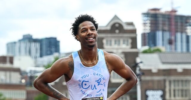 VIDEO: US Sprinter Chris Robinson Wins Race Despite Graphic Wardrobe Malfunction