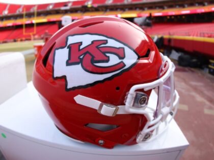 KANSAS CITY, MO - JANUARY 26: A view of a Chiefs helmet before the AFC Championship game b