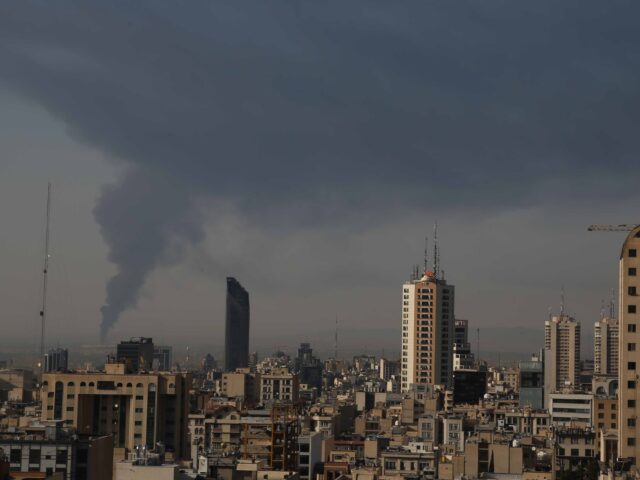 Tehran (Associated Press) Huge smoke rises up from an oil facility facility after it appeared to have been hit by an
