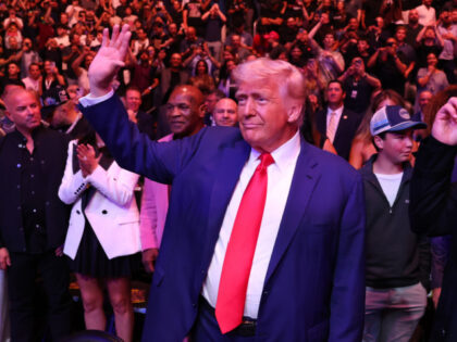 NEWARK, NEW JERSEY - JUNE 07: U.S. President Donald Trump is seen in attendance during the