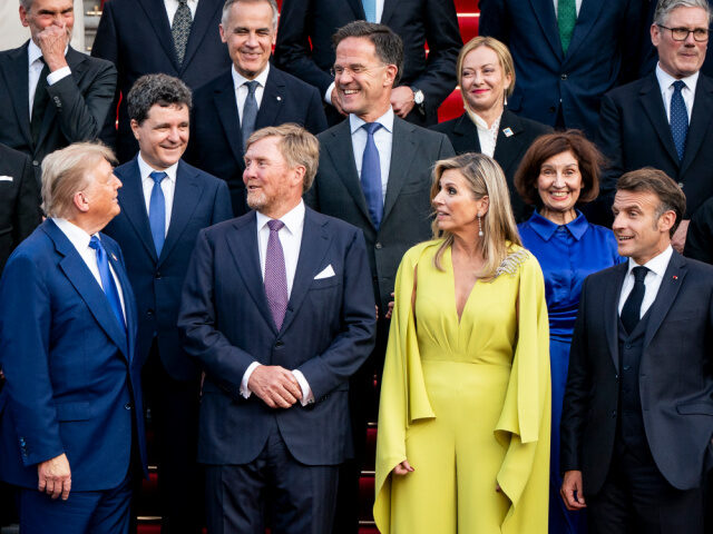 U.S. President Donald Trump and NATO leaders join King Willem-Alexander and Queen Máxima