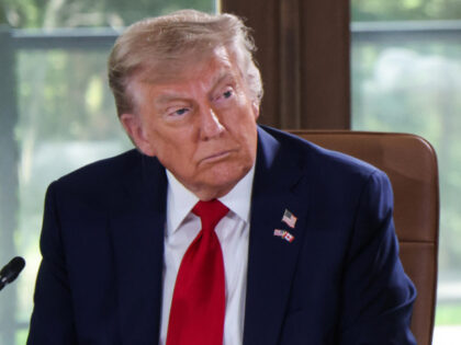 US President Donald Trump attends a working session during the Group of Seven (G7) Summit