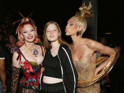 NEW YORK, NEW YORK - MAY 08: (L-R) Bosco, Vivian Jenna Wilson and Kerri Colby attend RuPau