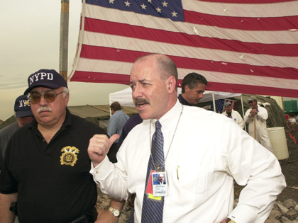UNITED STATES - SEPTEMBER 18: Police Commissioner Bernard Kerik tours Fresh Kills landfill