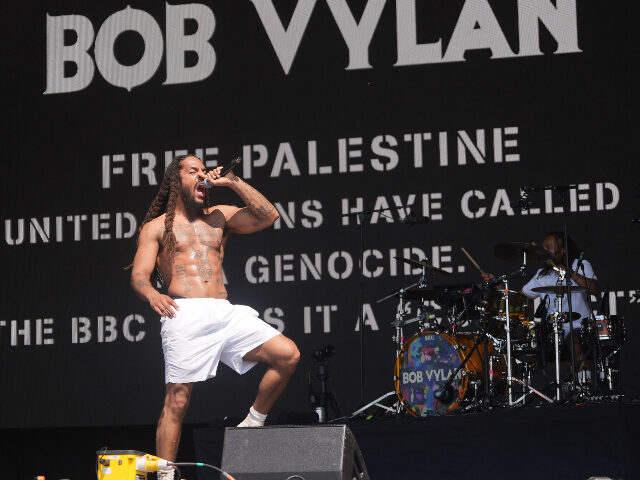 bobvylan Bob Vylan performing on the West Holts stage during the Glastonbury Festival at Worthy Far