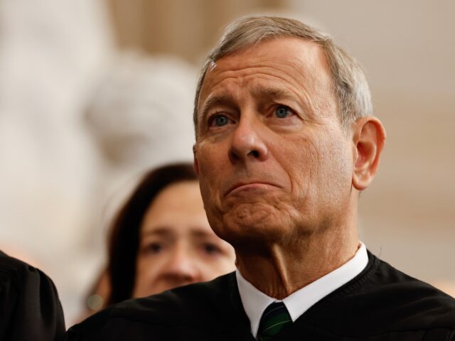 US Supreme Court Chief Justice John Roberts attends inauguration ceremonies in the Rotunda