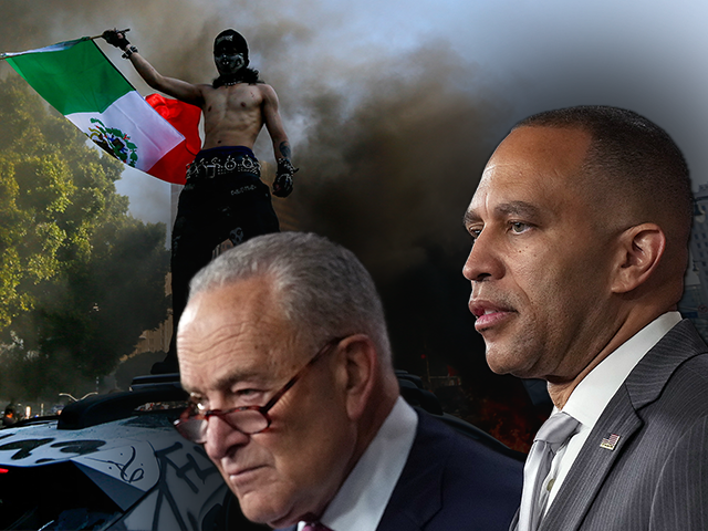 dems-ice-la-riots-getty (Photos: Benjamin Hanson, Kevin Dietsch/Getty Images)