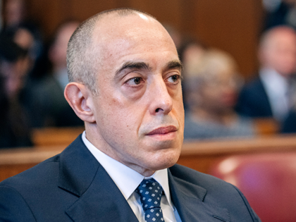 FILE - Emil Bove, attorney for former US President Donald Trump, sits Manhattan criminal c