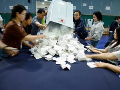 SEOUL, SOUTH KOREA - JUNE 03: Officials from the South Korean Central Election Management